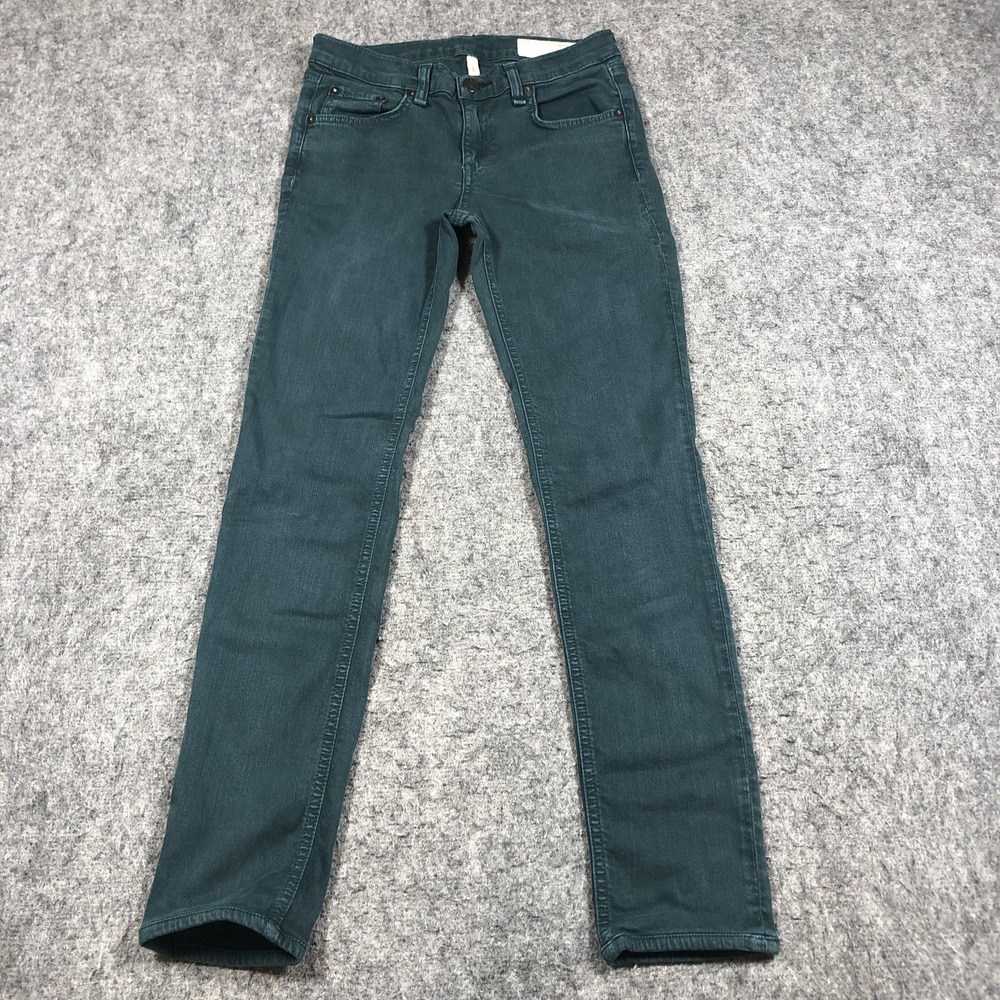 Rag & Bone Skinny‎ Jeans Womens 25 Dark Green Dark Wash Low Rise Stretch Denim